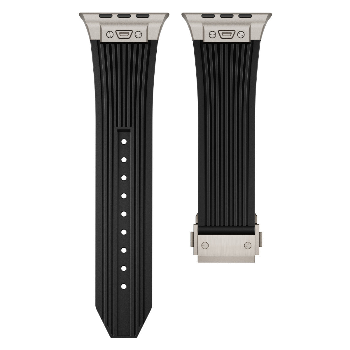 Strap Silikon Transparan Gesper Lipat untuk Apple Watch
