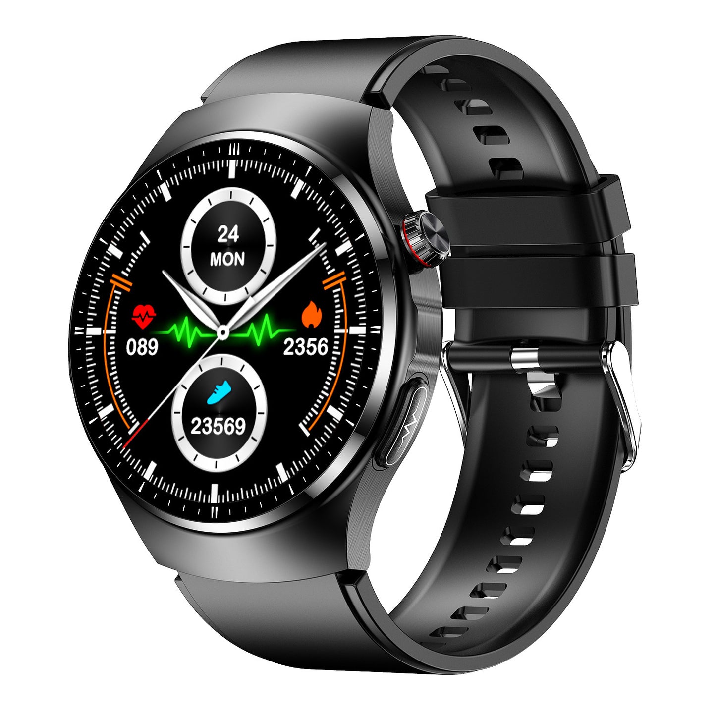 Smartwatch TK25 – Bluetooth Call, Cek Gula Darah, Suhu Tubuh & Oksigen | Desain Stylish & Waterproof