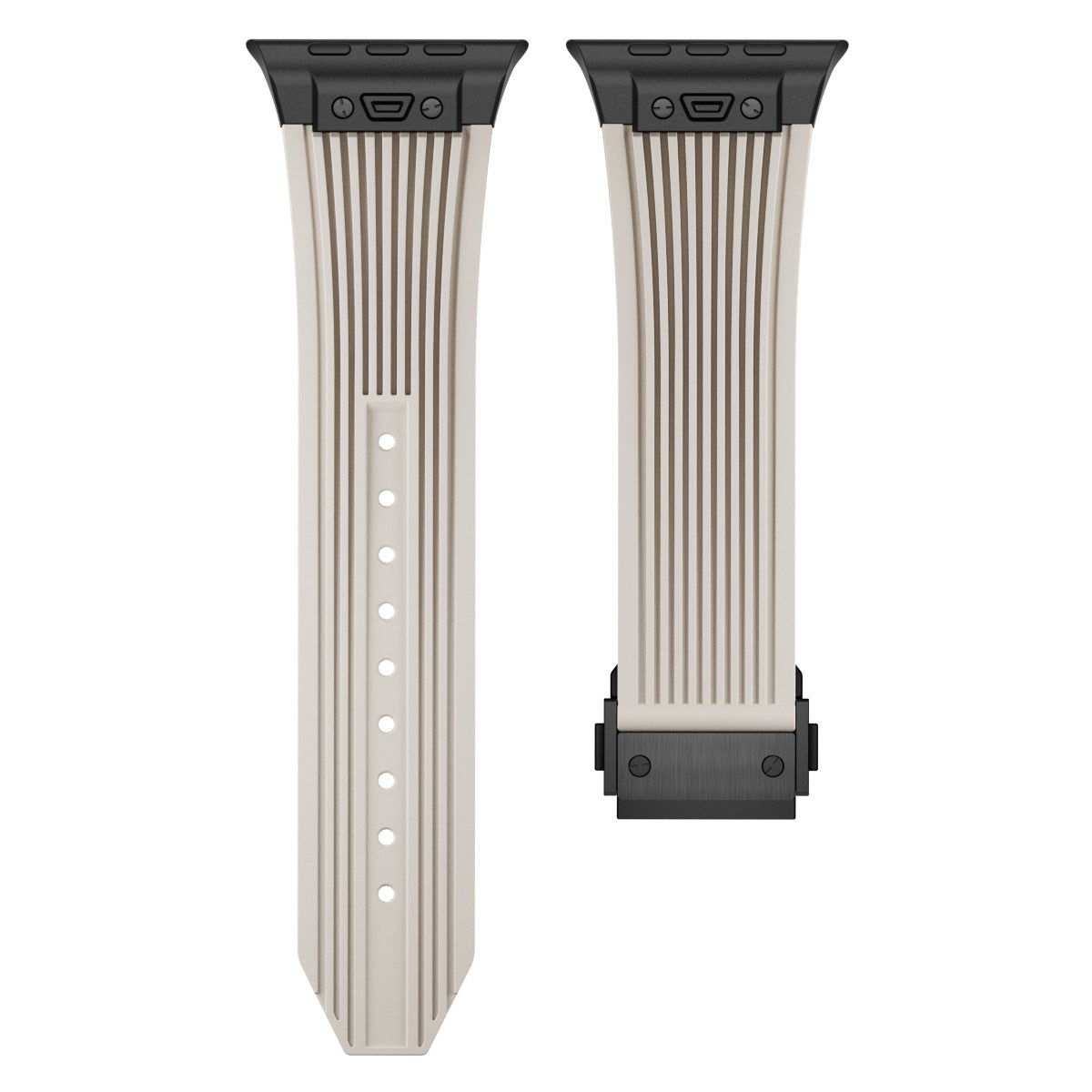 Strap Silikon Transparan Gesper Lipat untuk Apple Watch
