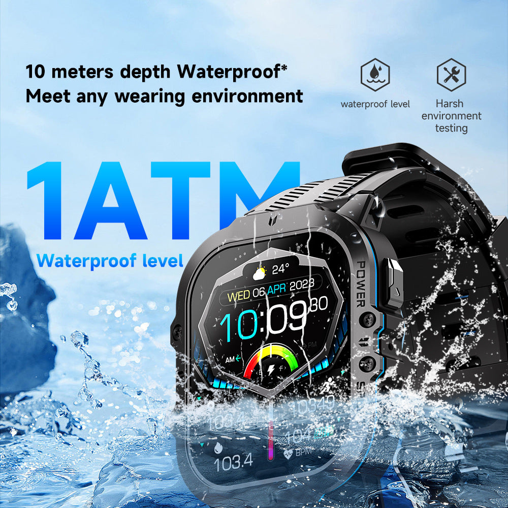 Smartwatch Outdoor AMOLED Tahan Air dengan Bluetooth Call & Kesehatan