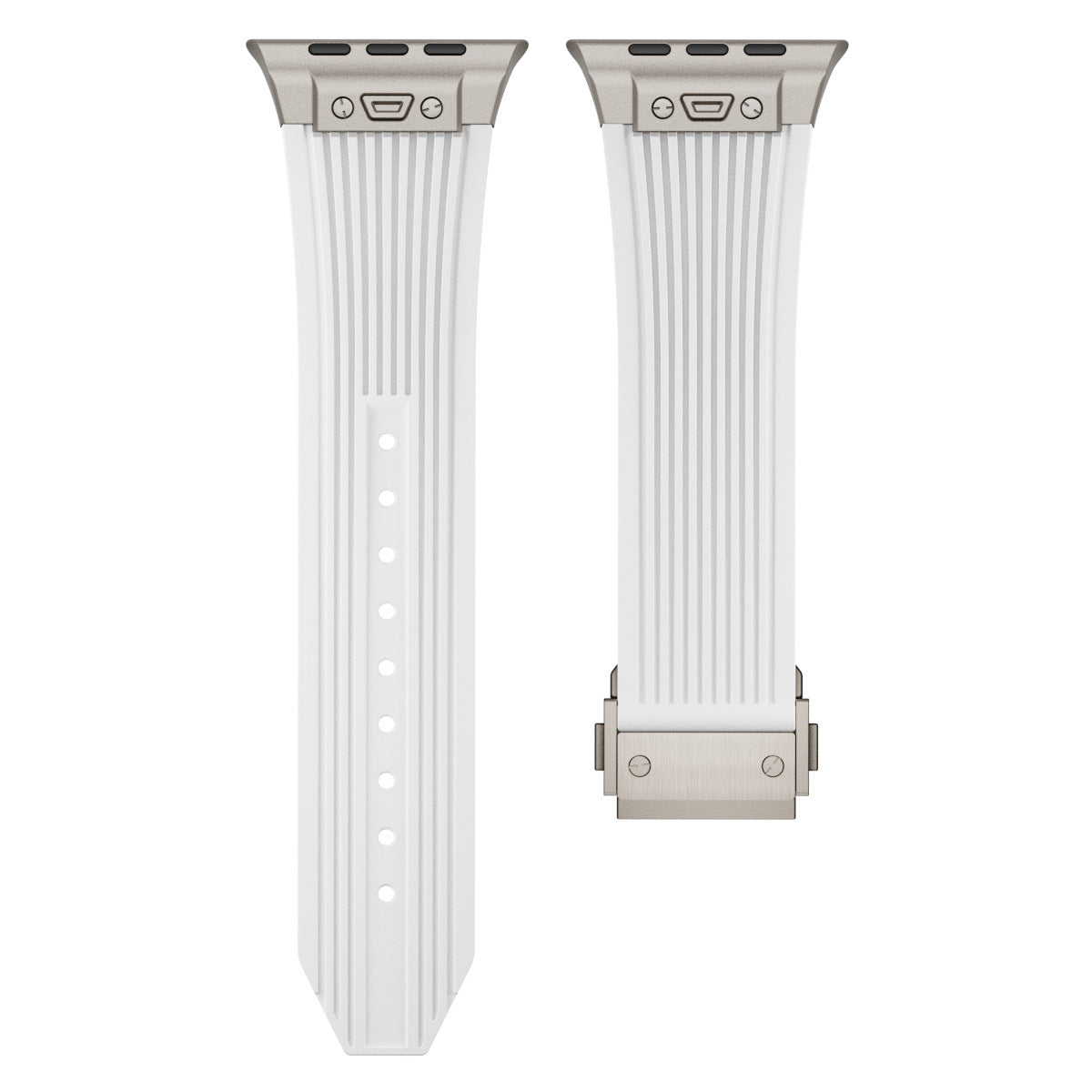 Strap Silikon Transparan Gesper Lipat untuk Apple Watch