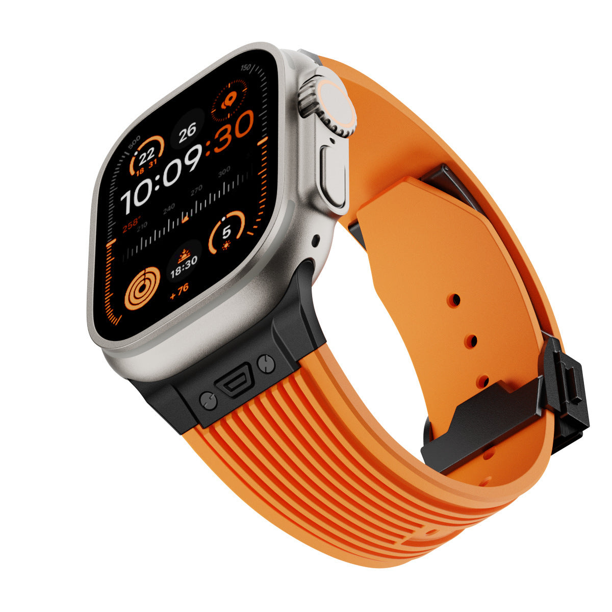 Strap Silikon Transparan Gesper Lipat untuk Apple Watch