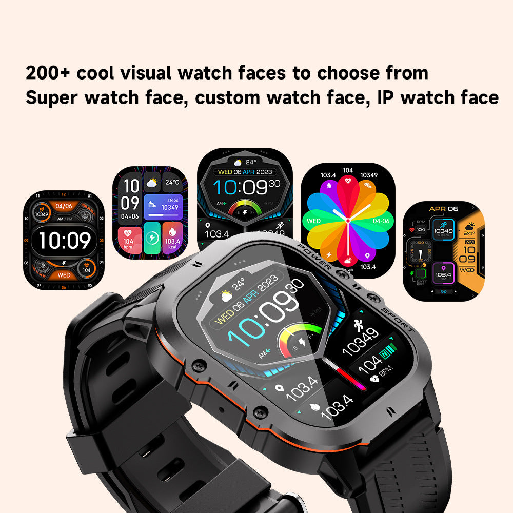 Smartwatch Outdoor AMOLED Tahan Air dengan Bluetooth Call & Kesehatan