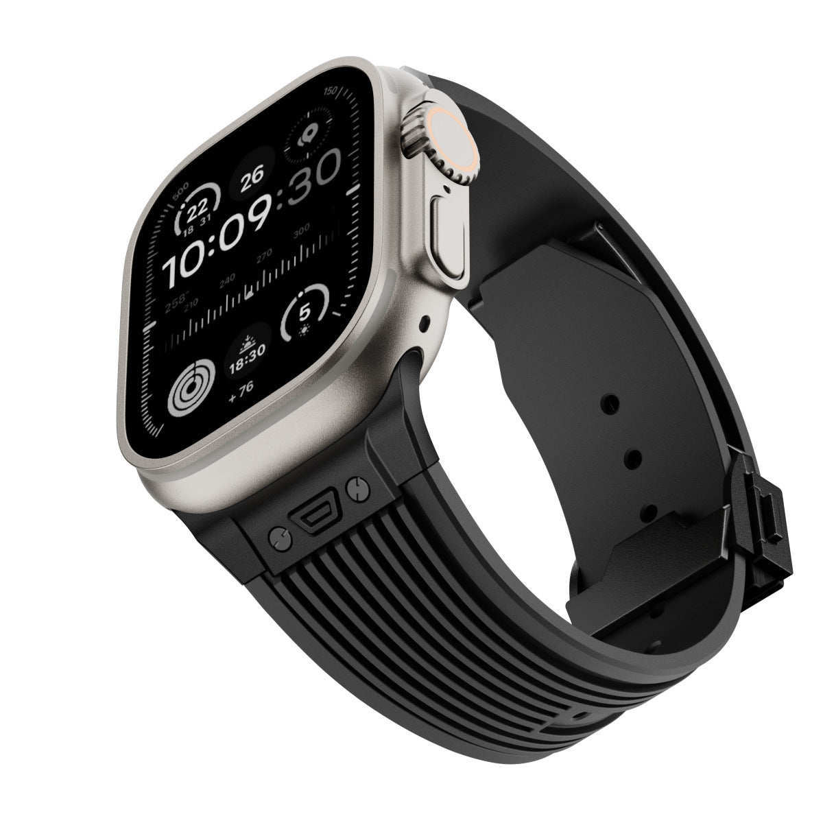 Strap Silikon Transparan Gesper Lipat untuk Apple Watch
