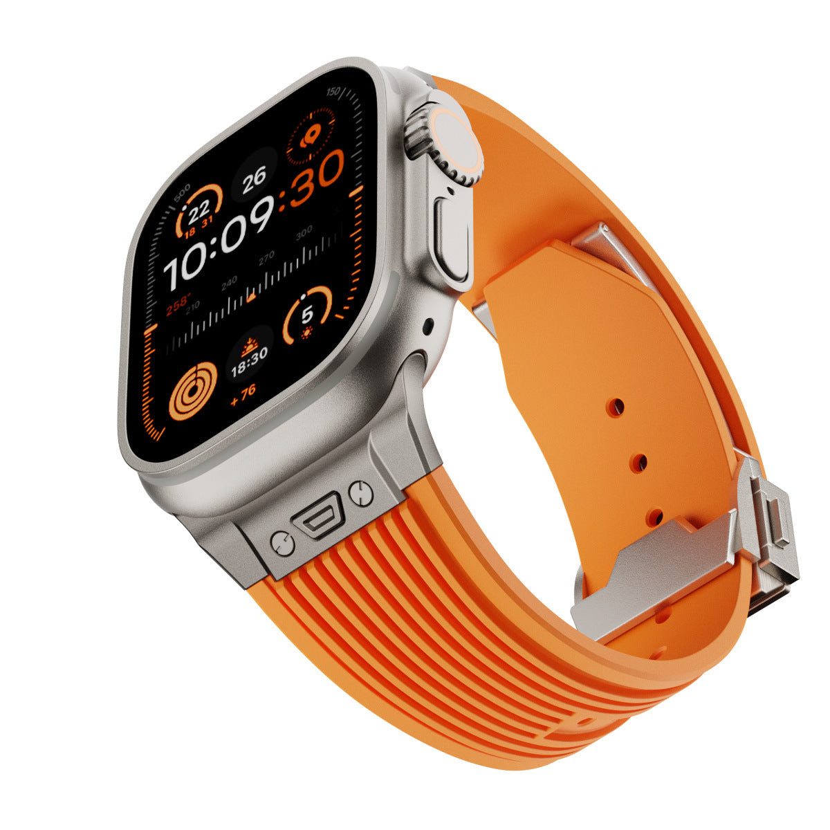 Strap Silikon Transparan Gesper Lipat untuk Apple Watch