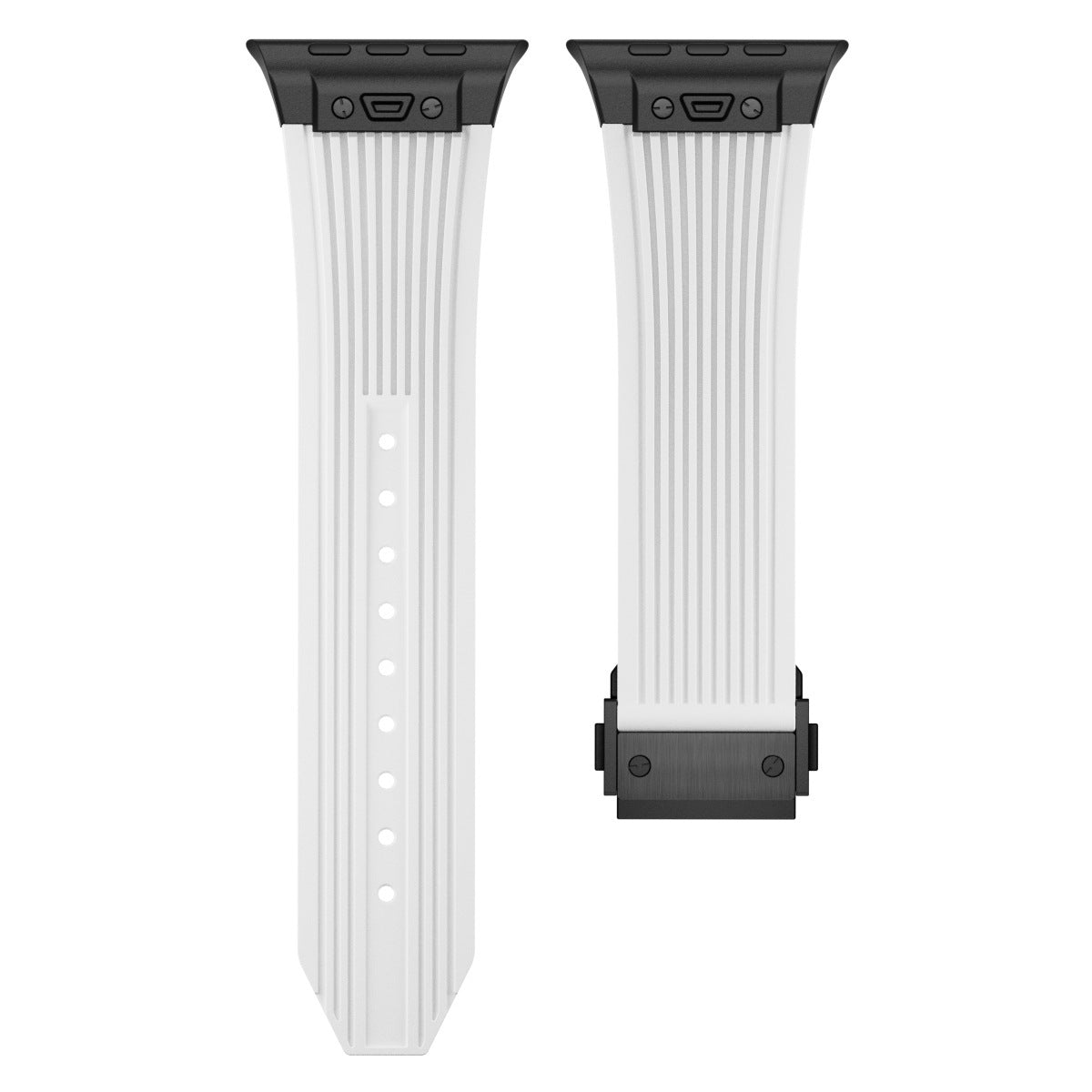 Strap Silikon Transparan Gesper Lipat untuk Apple Watch