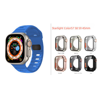 Case Apple Watch dengan strap rose gold stylish