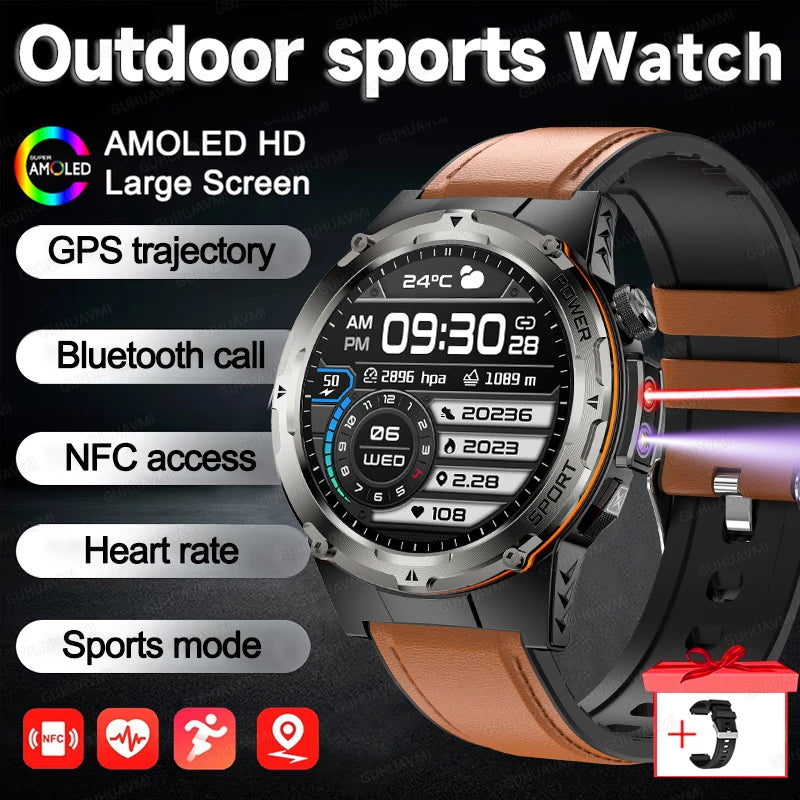 Jam Tangan Pintar Militer Outdoor GUHUAVMI 2025: Tahan Air, GPS & Kesehatan