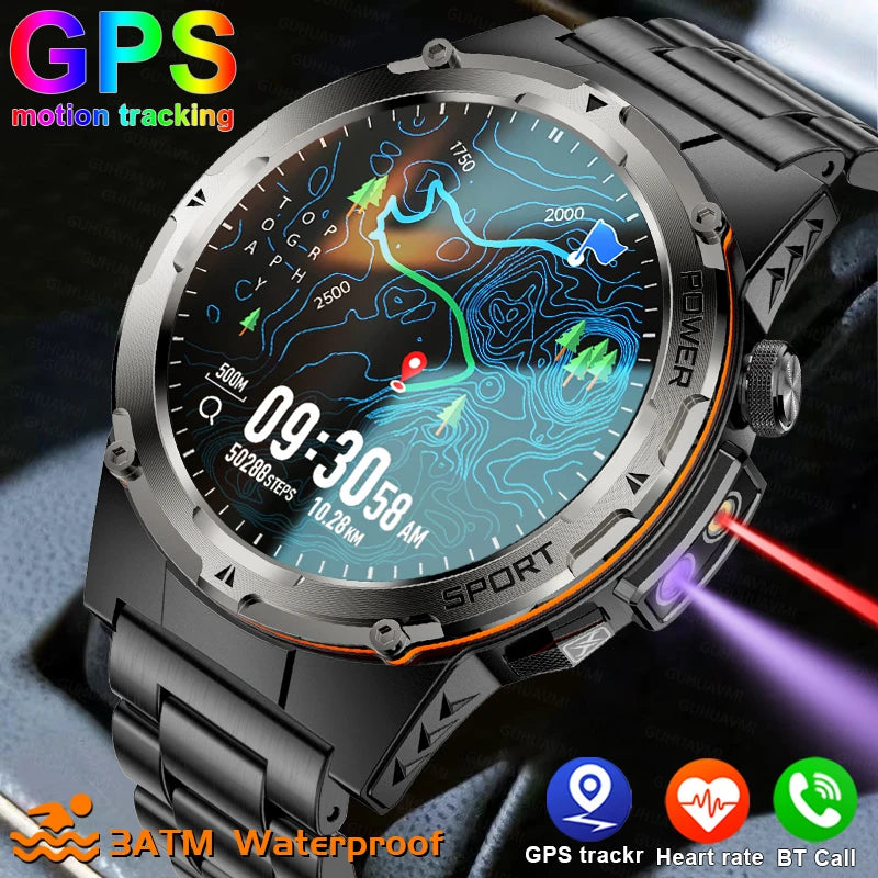 Jam Tangan Pintar Militer Outdoor GUHUAVMI 2025: Tahan Air, GPS & Kesehatan