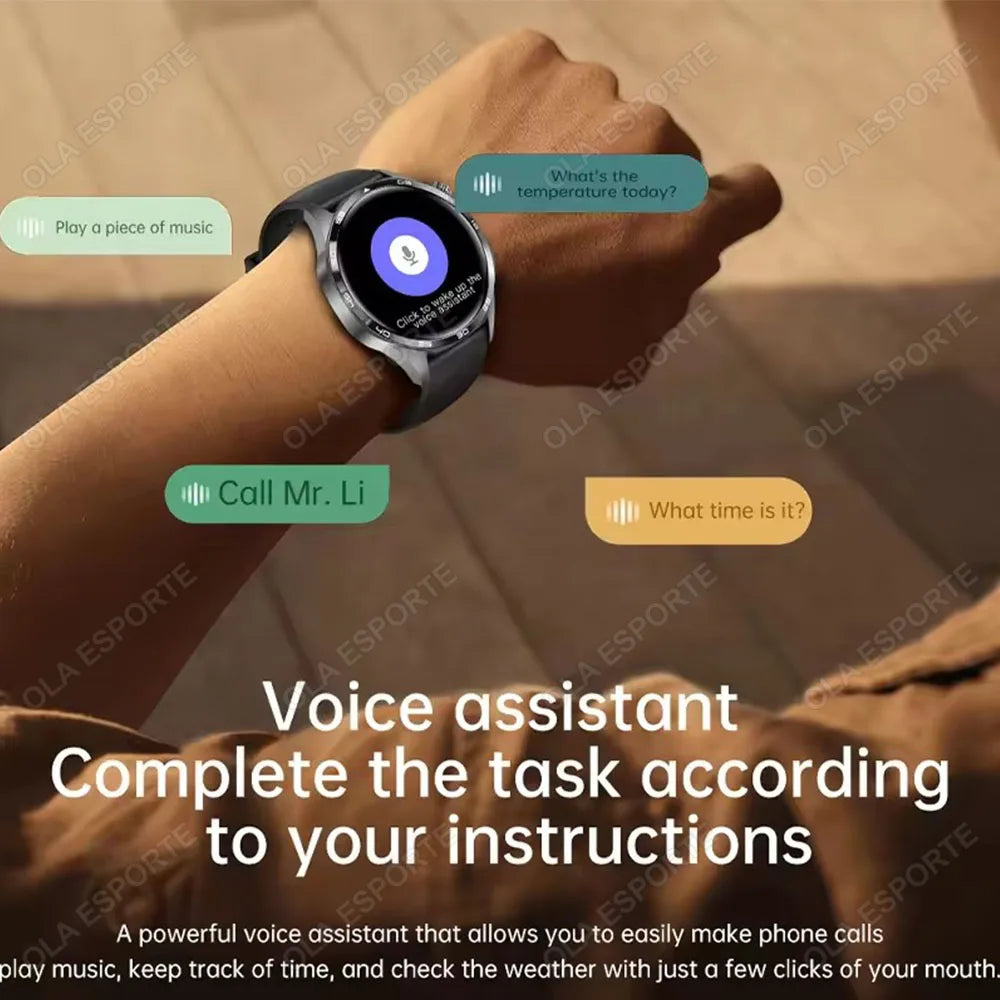 Smartwatch Ola Esporte 2025 - Layar HD 1.52", Bluetooth Call, GPS, Monitor Kesehatan Lengkap, Waterproof IP67