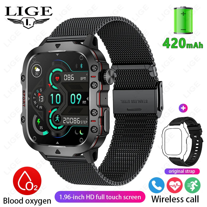 LIGE Smartwatch Rugged - Tangguh & Bergaya