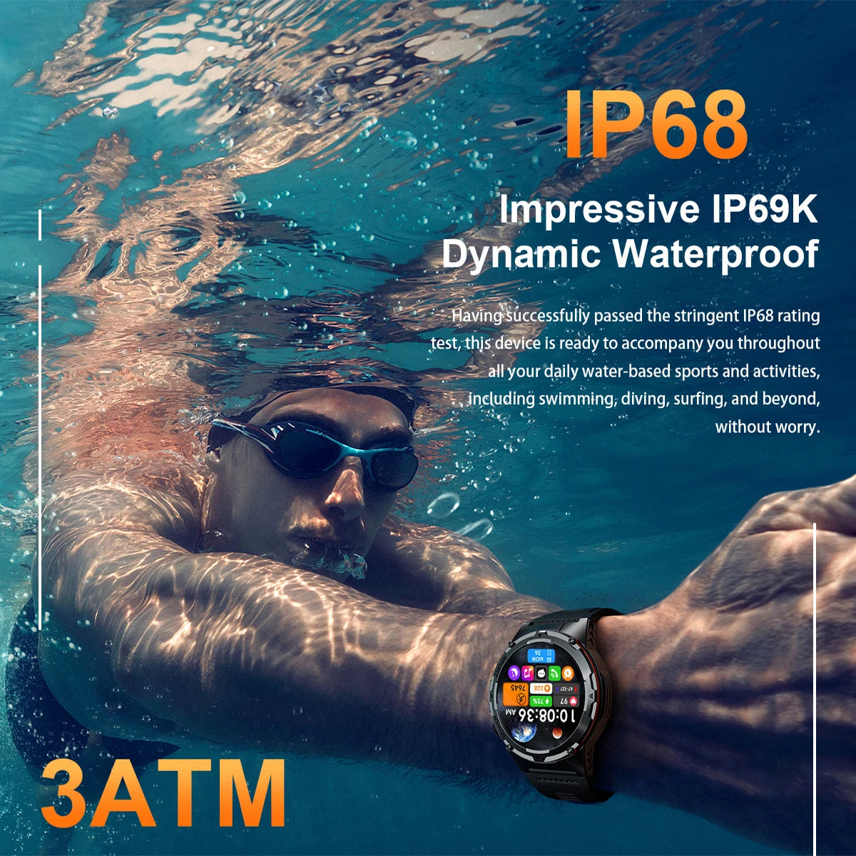 Jam Tangan Pintar Militer Outdoor GUHUAVMI 2025: Tahan Air, GPS & Kesehatan