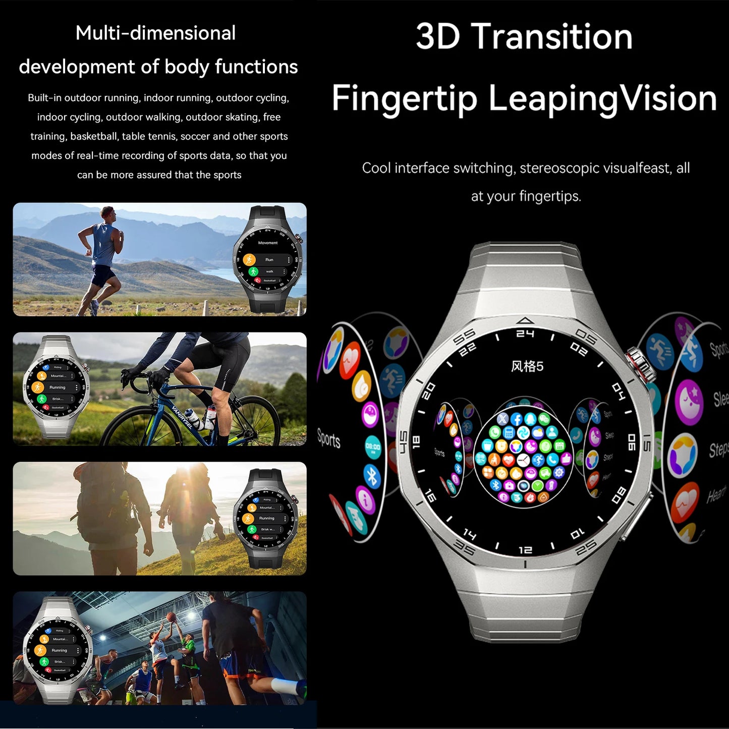 Smartwatch GT5 Pro Max AMOLED Bluetooth & Fitness Tracker