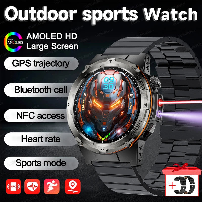 Jam Tangan Pintar Militer Outdoor GUHUAVMI 2025: Tahan Air, GPS & Kesehatan