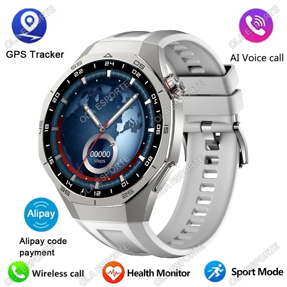 Smartwatch Ola Esporte 2025 - Layar HD 1.52", Bluetooth Call, GPS, Monitor Kesehatan Lengkap, Waterproof IP67