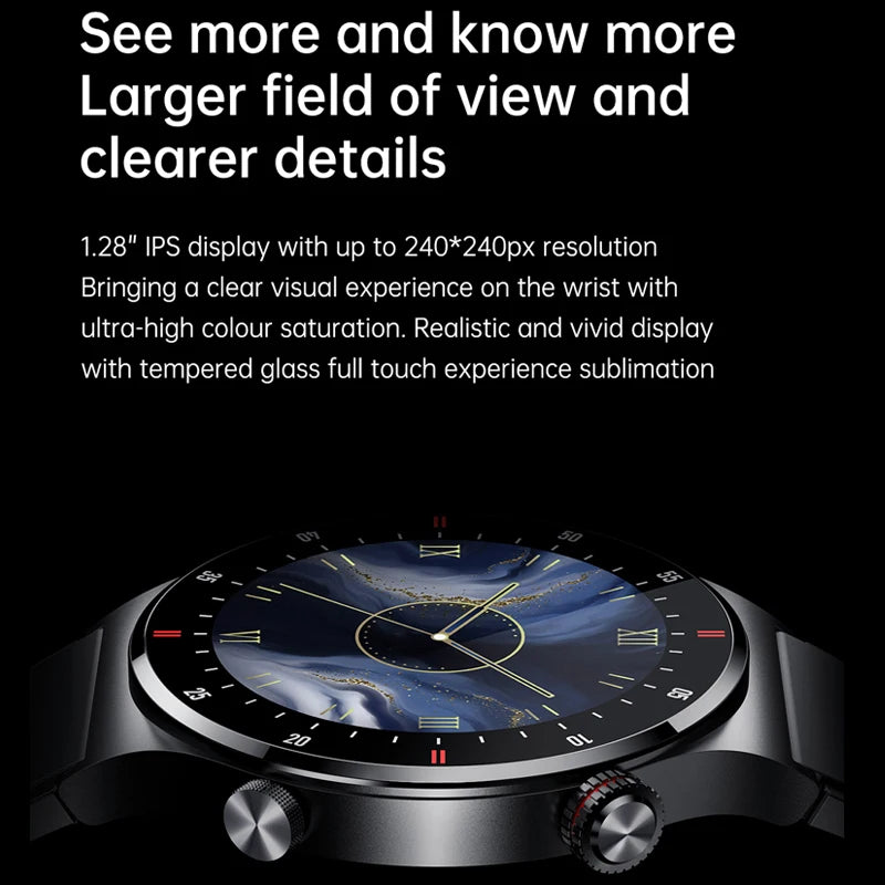 Smartwatch GPS ECG PPG Bluetooth Call untuk Pria 2024 – Smartwatch Olahraga dengan NFC dan Waterproof untuk iOS & Android