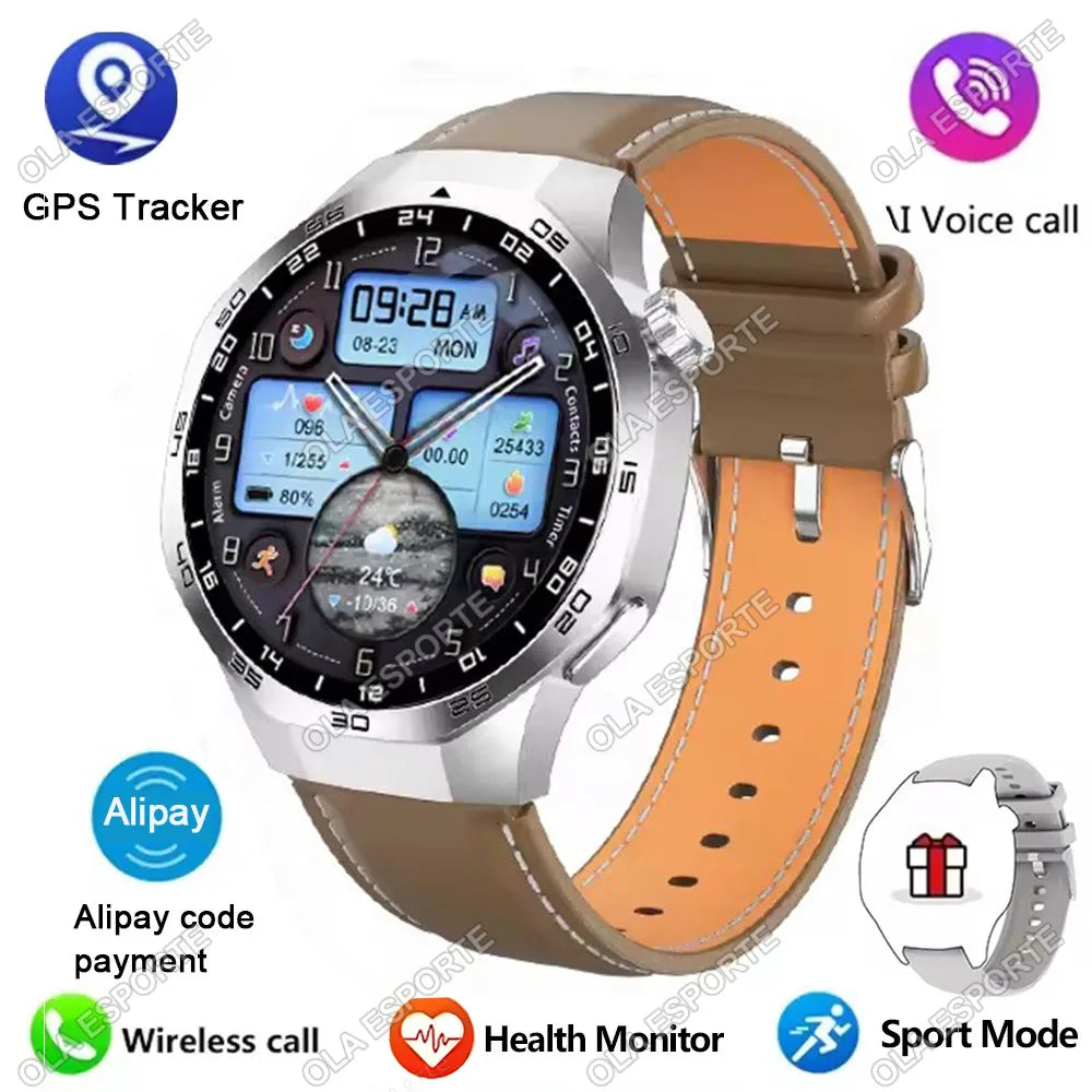 Smartwatch Ola Esporte 2025 - Layar HD 1.52", Bluetooth Call, GPS, Monitor Kesehatan Lengkap, Waterproof IP67