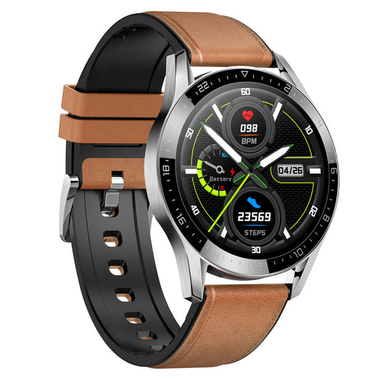 Smartwatch kulit dengan fitur panggilan pintar