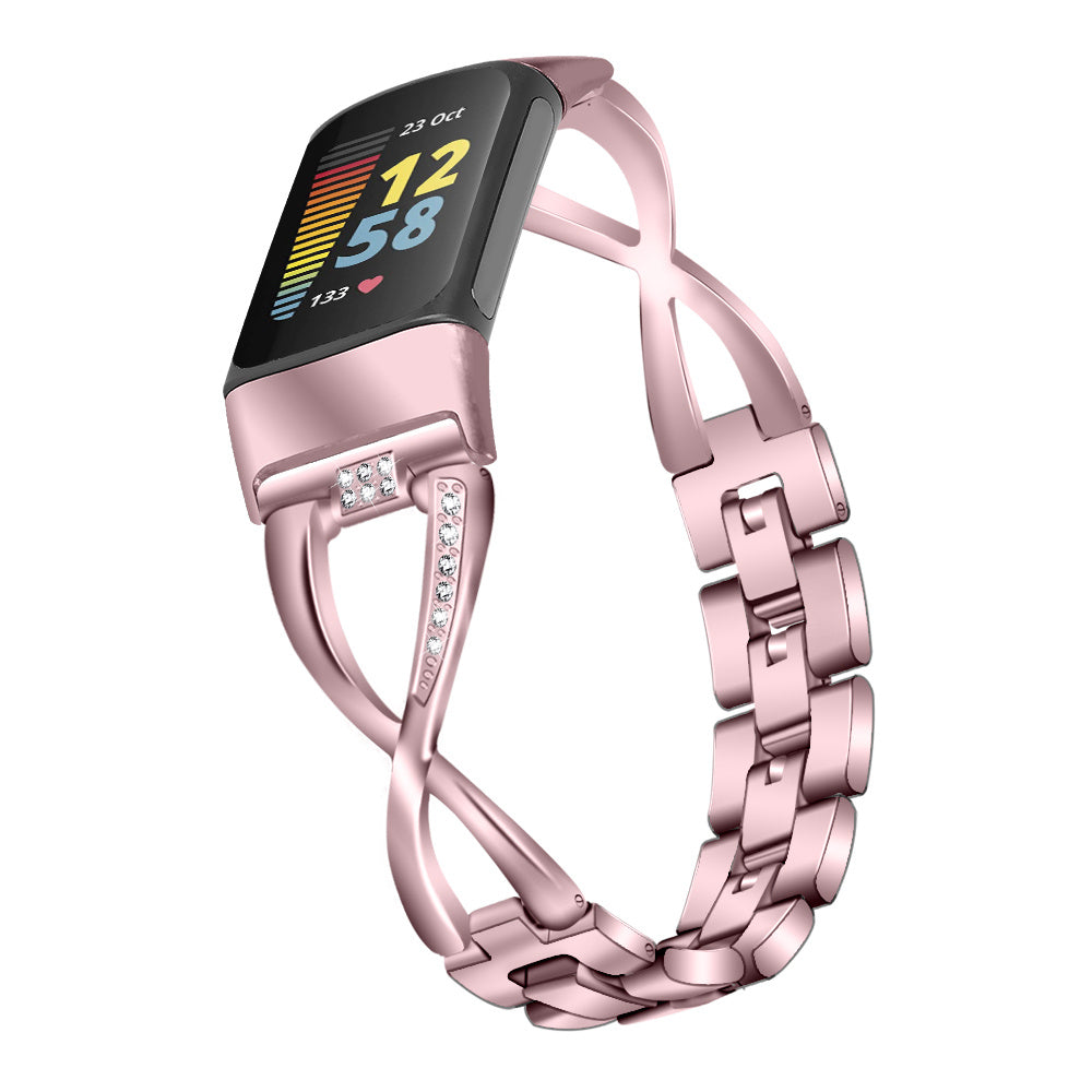 Smartwatch wanita premium dengan strap berlapis berlian