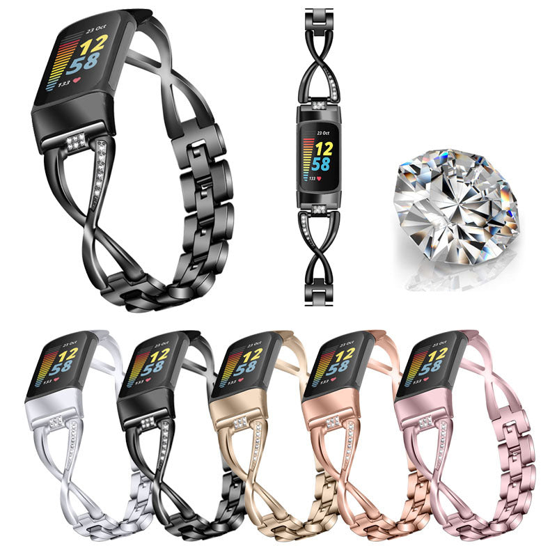 Smartwatch wanita tampil elegan dengan gelang berlian