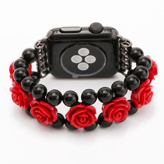 Tali jam Apple Watch Agate Black elegan dan tahan lama