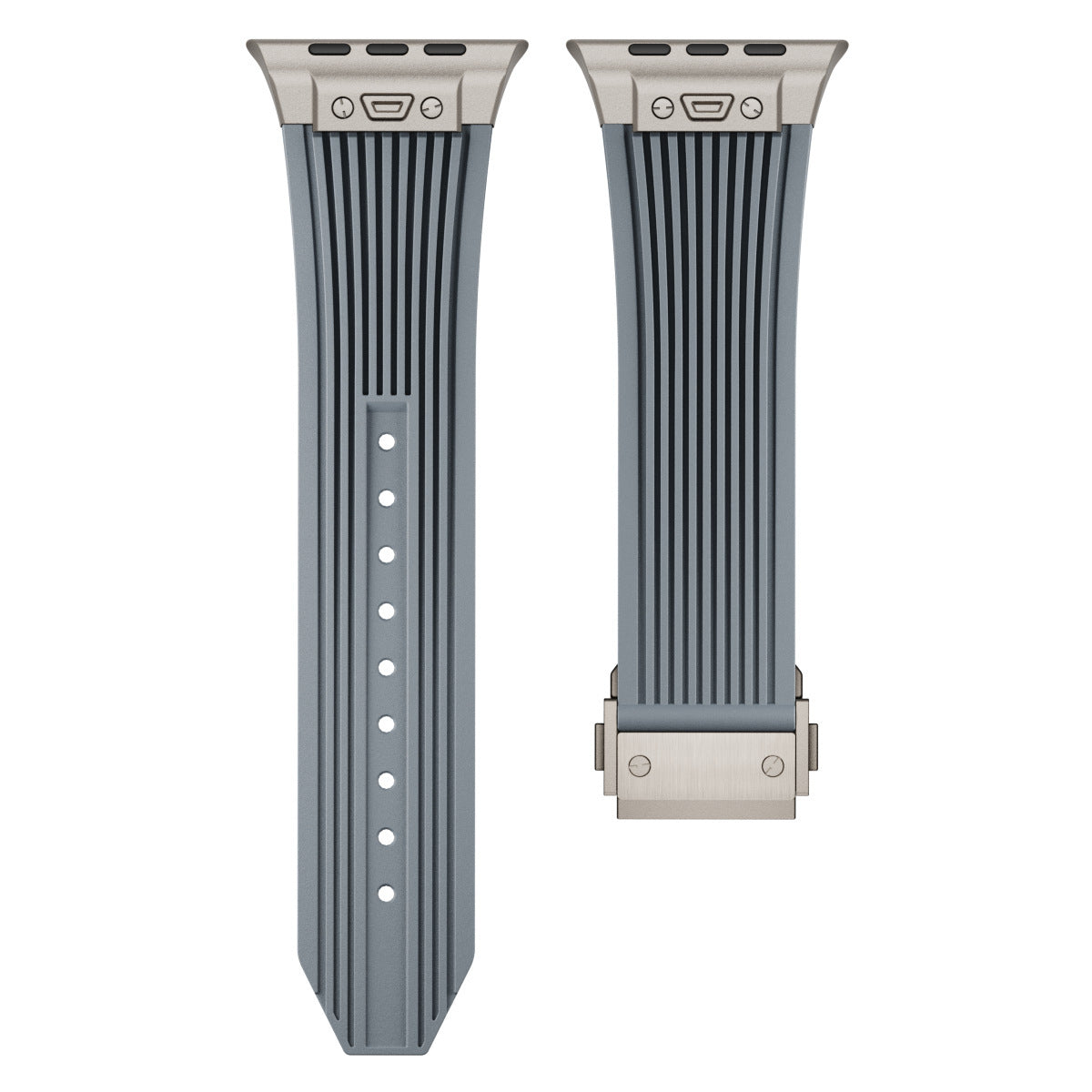 Strap Silikon Transparan Gesper Lipat untuk Apple Watch