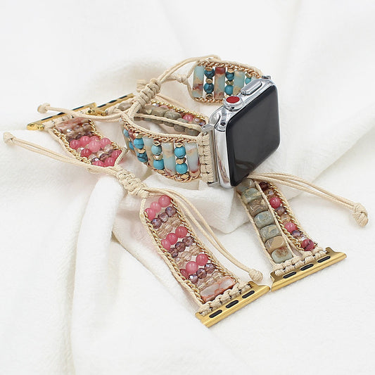 Tali Jam Apple Watch Batu Alam, Elegan, Spiritual, Nyaman Dipakai
