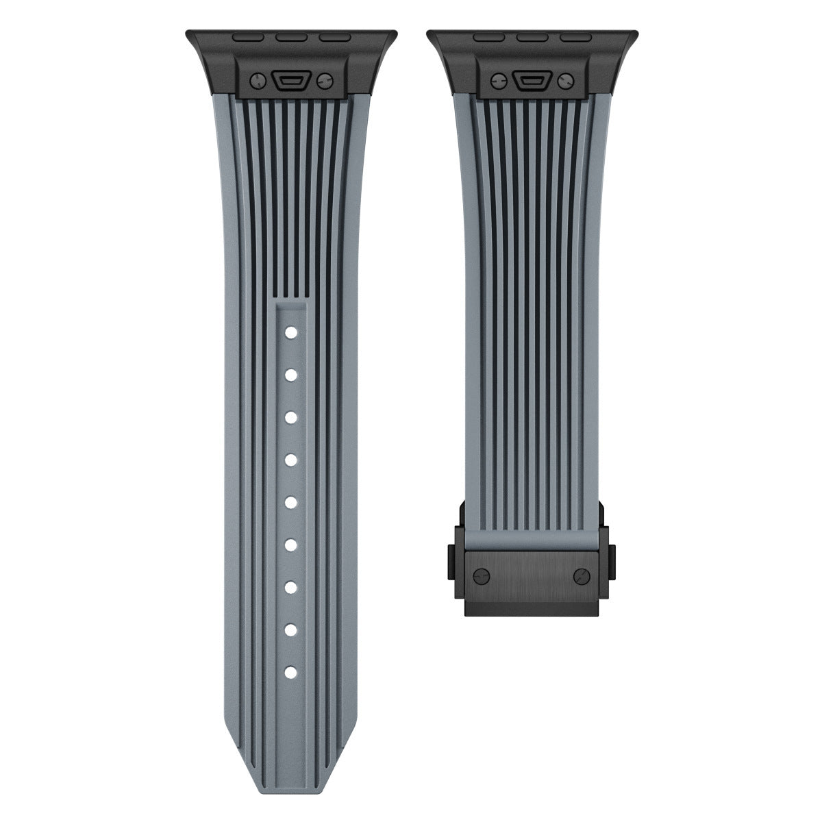 Strap Silikon Transparan Gesper Lipat untuk Apple Watch