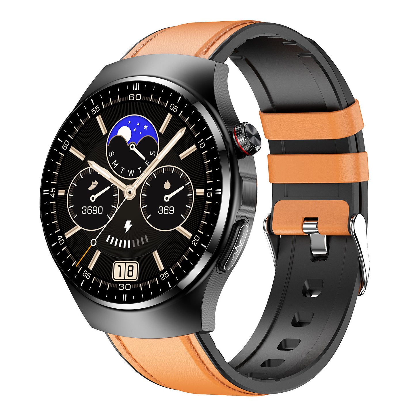Smartwatch TK25 – Bluetooth Call, Cek Gula Darah, Suhu Tubuh & Oksigen | Desain Stylish & Waterproof