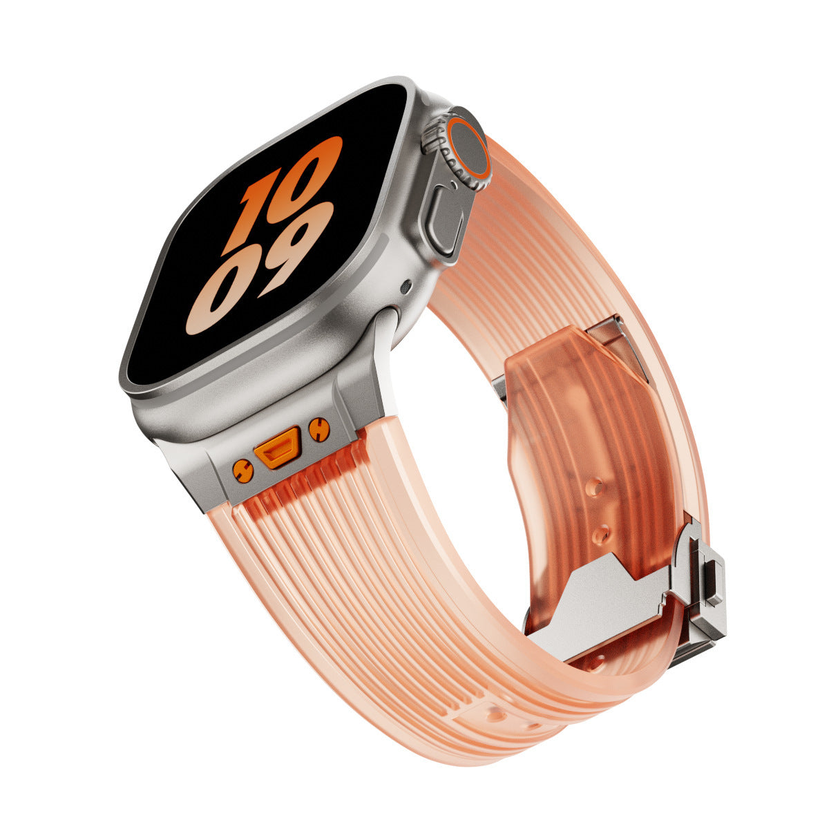 Strap Silikon Transparan Tahan Lama untuk Apple Watch Stylish