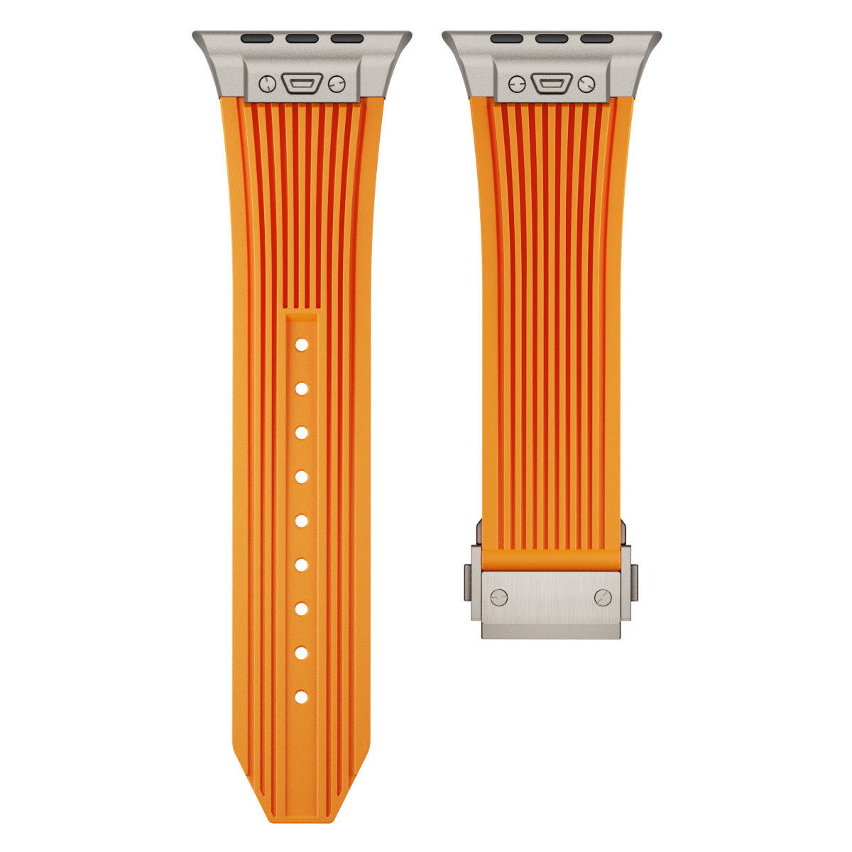 Strap Silikon Transparan Gesper Lipat untuk Apple Watch