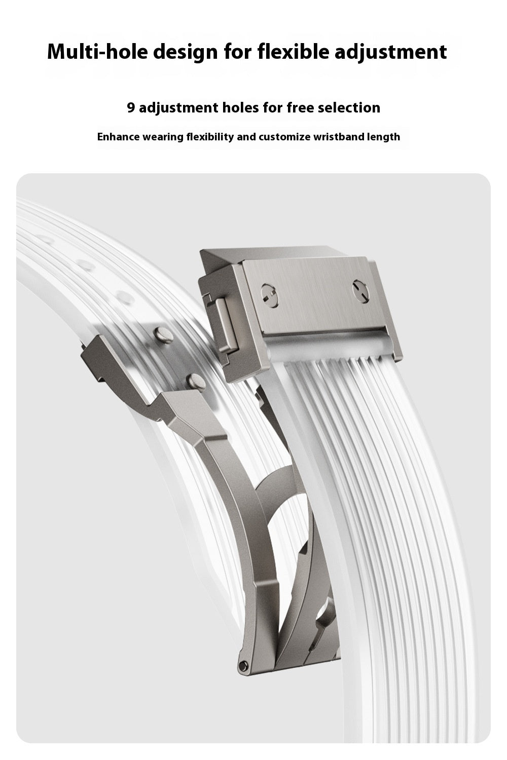 Strap Silikon Transparan Tahan Lama untuk Apple Watch Stylish