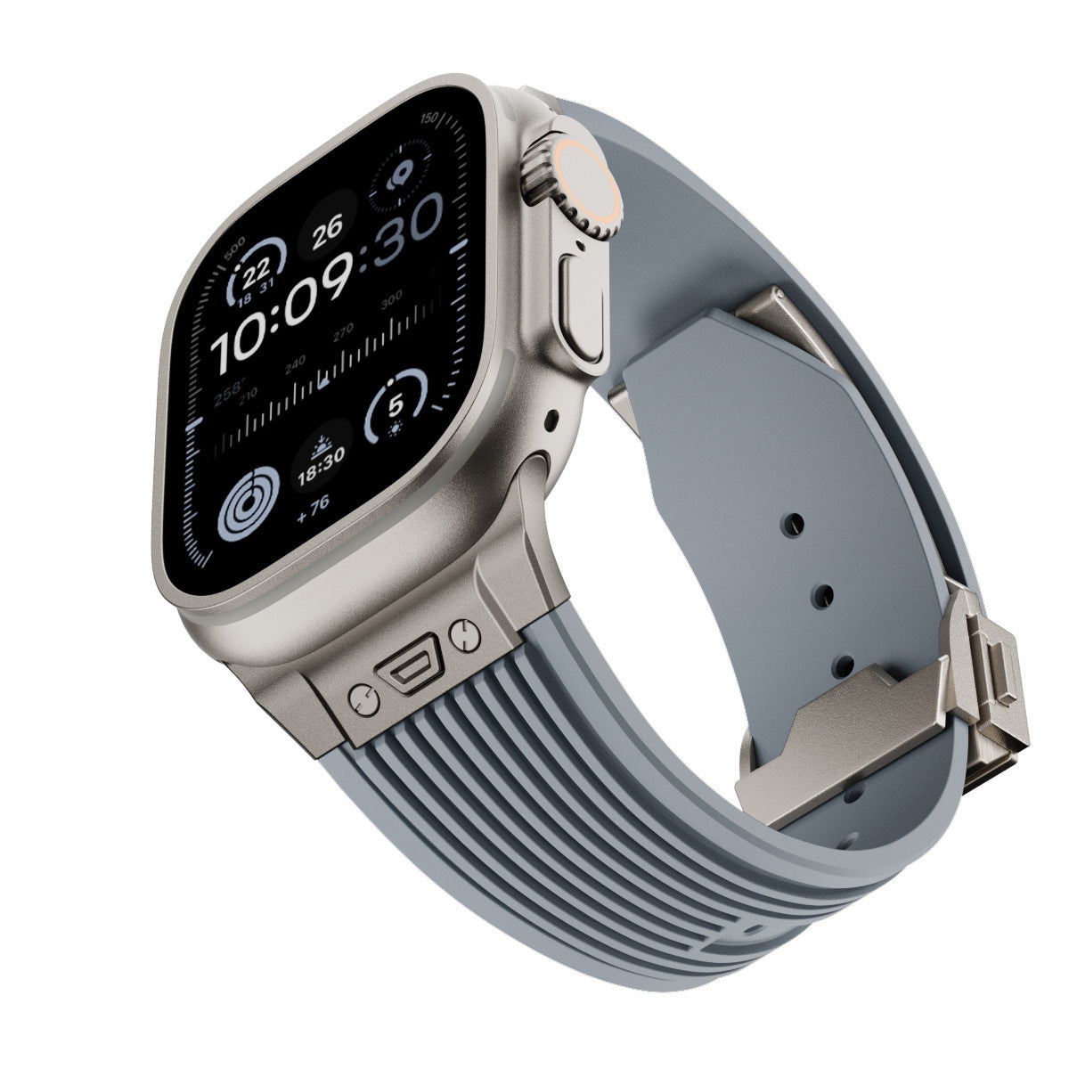 Strap Silikon Transparan Gesper Lipat untuk Apple Watch