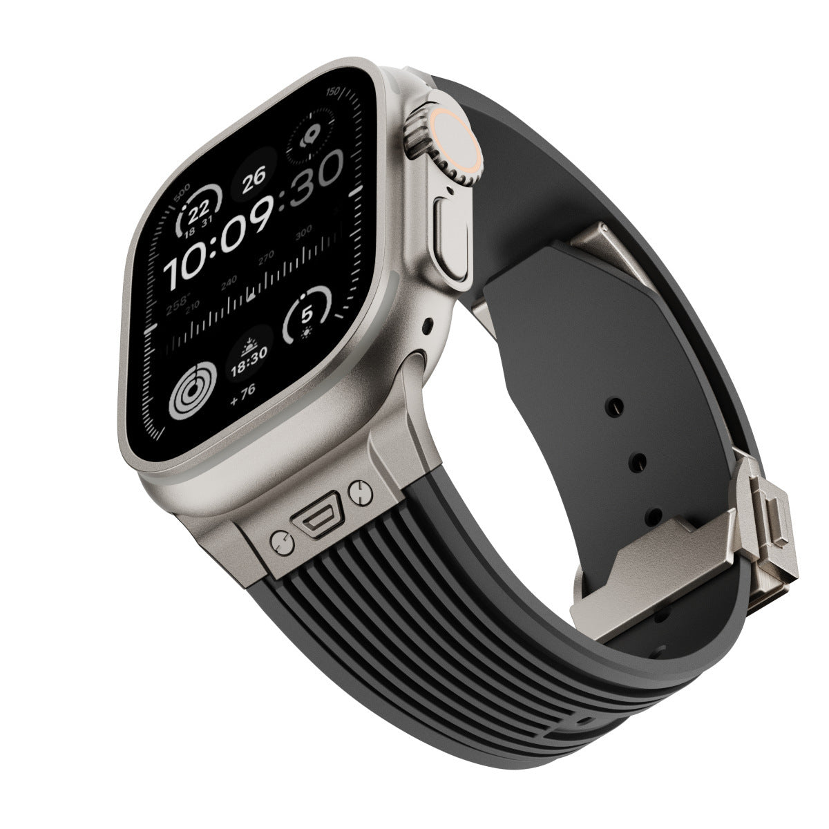 Strap Silikon Transparan Gesper Lipat untuk Apple Watch