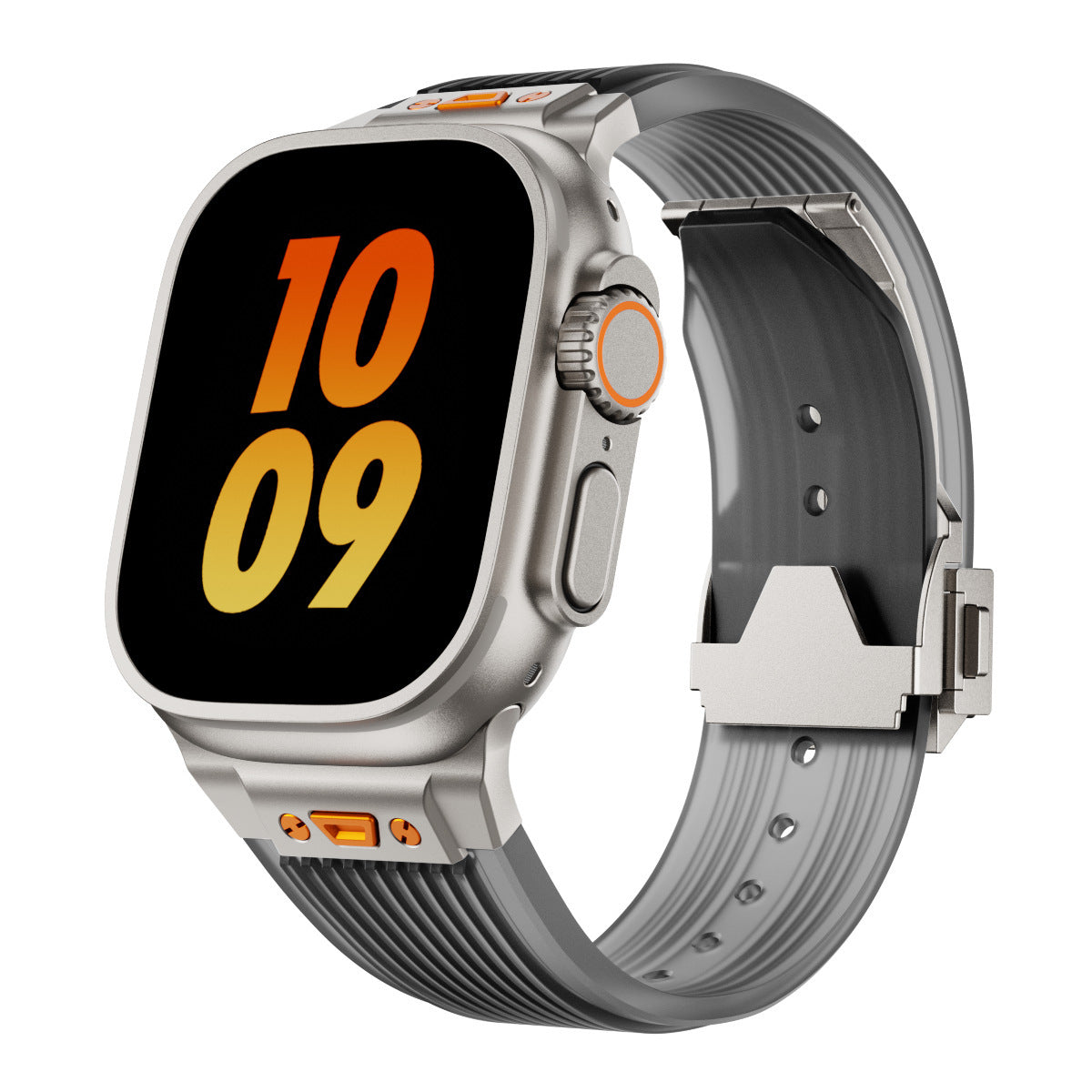 Strap Silikon Transparan Tahan Lama untuk Apple Watch Stylish