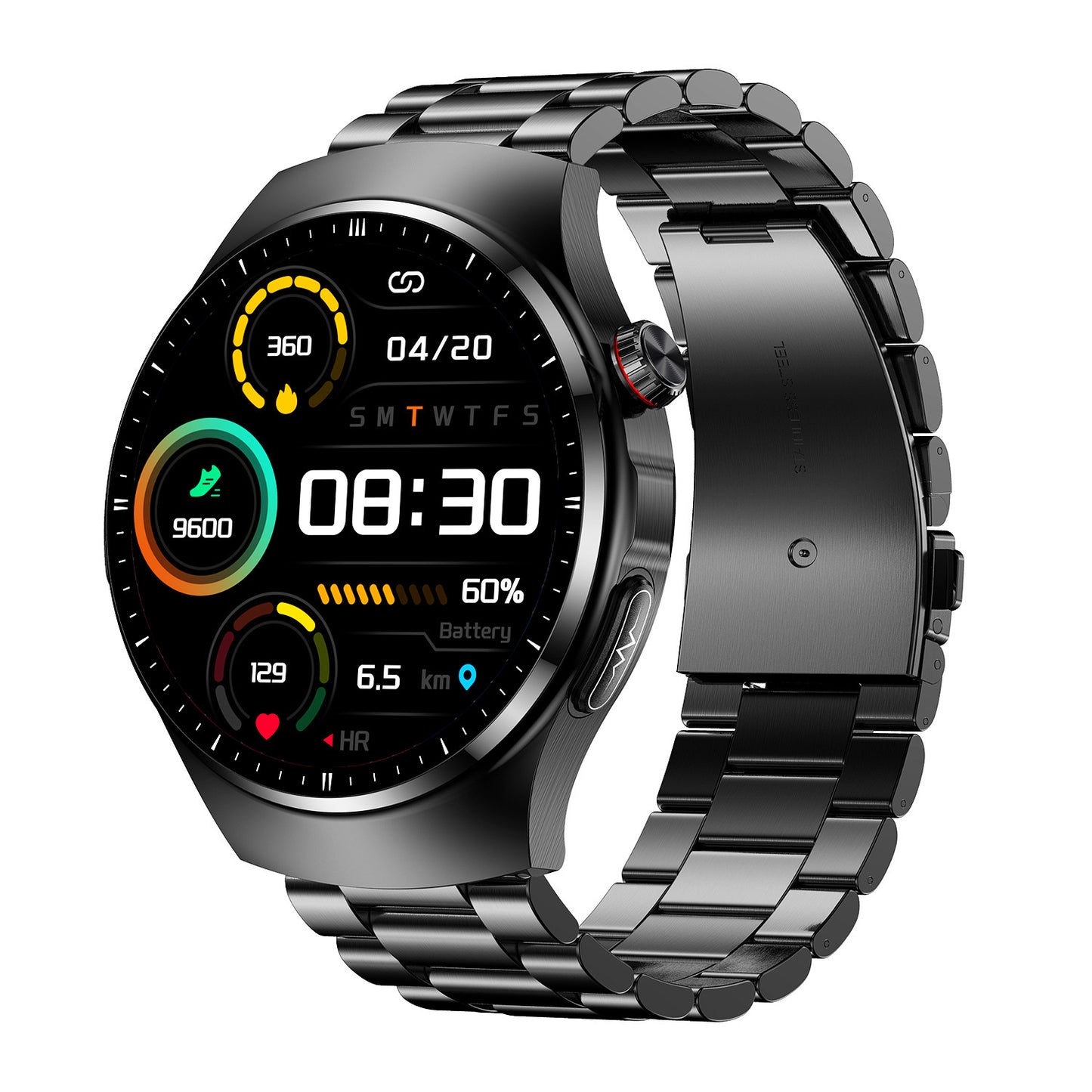 Smartwatch TK25 – Bluetooth Call, Cek Gula Darah, Suhu Tubuh & Oksigen | Desain Stylish & Waterproof