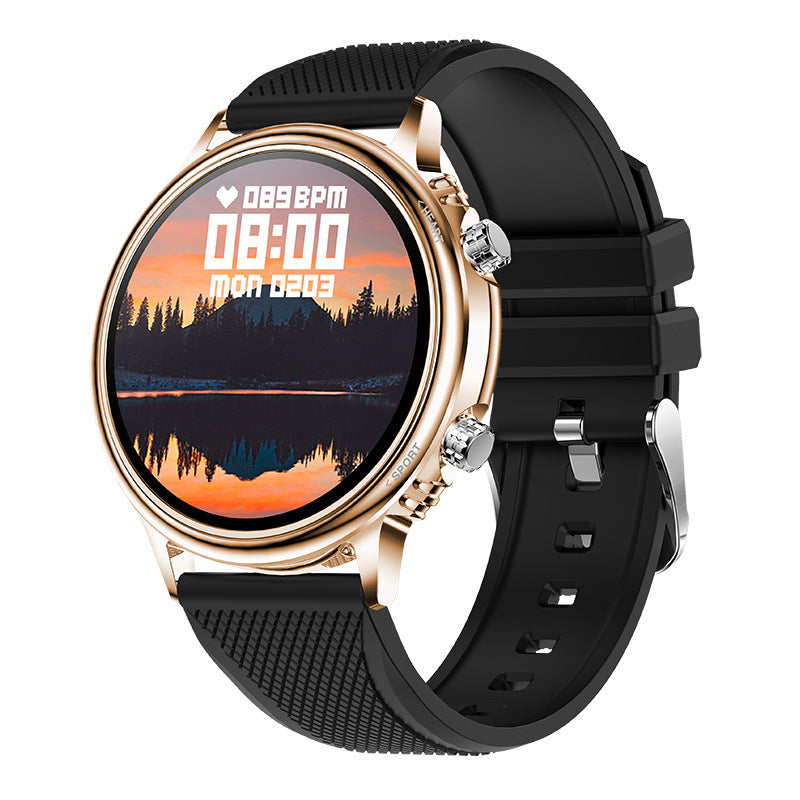 Smartwatch Kesehatan dengan Detak Jantung, Tekanan Darah & Dial Putar