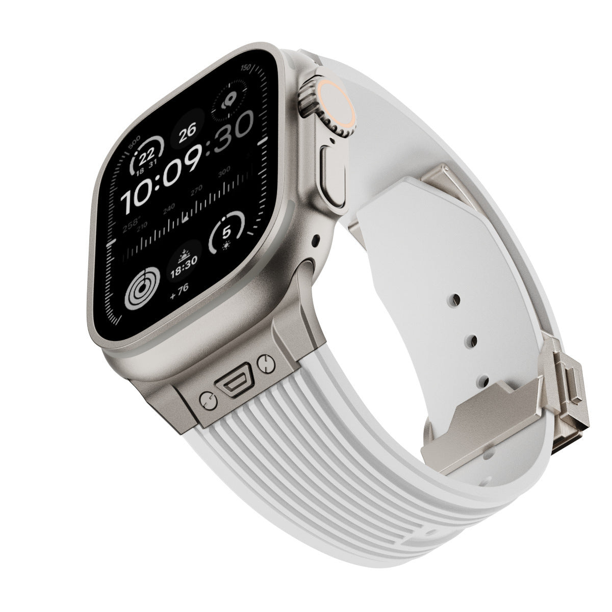 Strap Silikon Transparan Gesper Lipat untuk Apple Watch