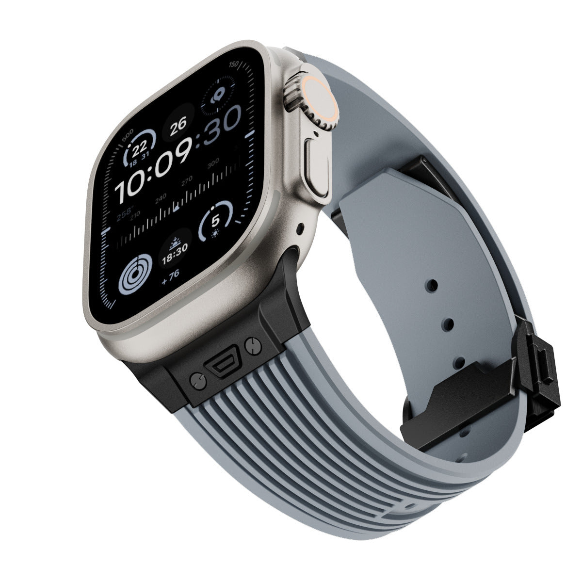 Strap Silikon Transparan Gesper Lipat untuk Apple Watch