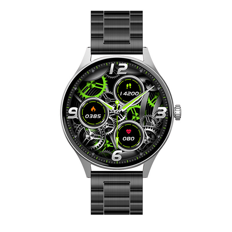 smartwatch bulat dengan fungsi push notifikasi
