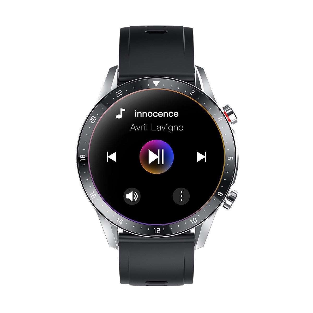 smartwatch strap silikon hitam nyaman digunakan