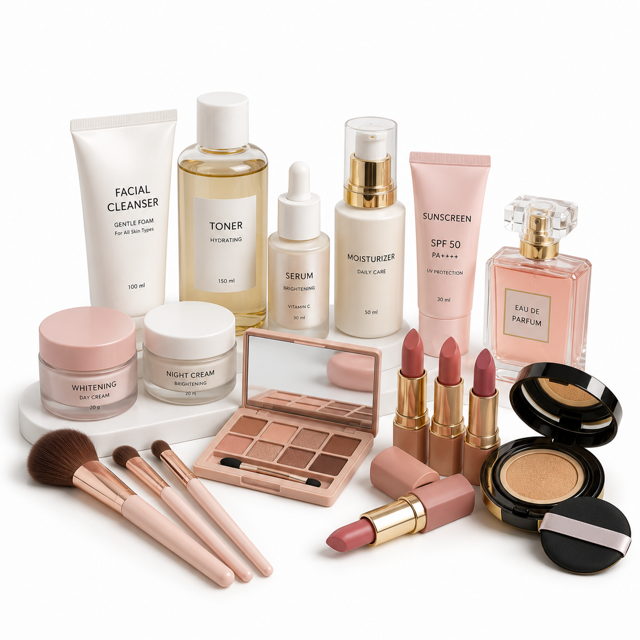 Produk kecantikan dan skincare lengkap untuk perawatan wajah dan tubuh